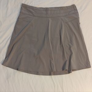 Athleta Skort Women's 12 Light Gray Dri-fit Midi Length